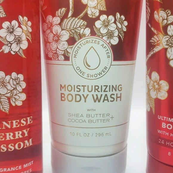 Bath and Body Works Sale Japanese Cherry Blossom 3 Piece Set New Wash Cream Mist - Picture 3 of 7